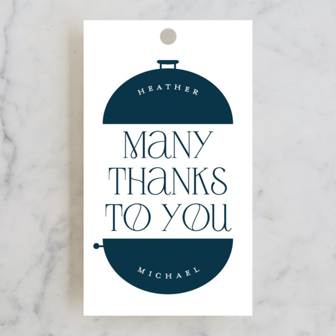 "I Do BBQ Grill" - Bridal Shower Favor Tags in Water by Heather Schertzer - Front