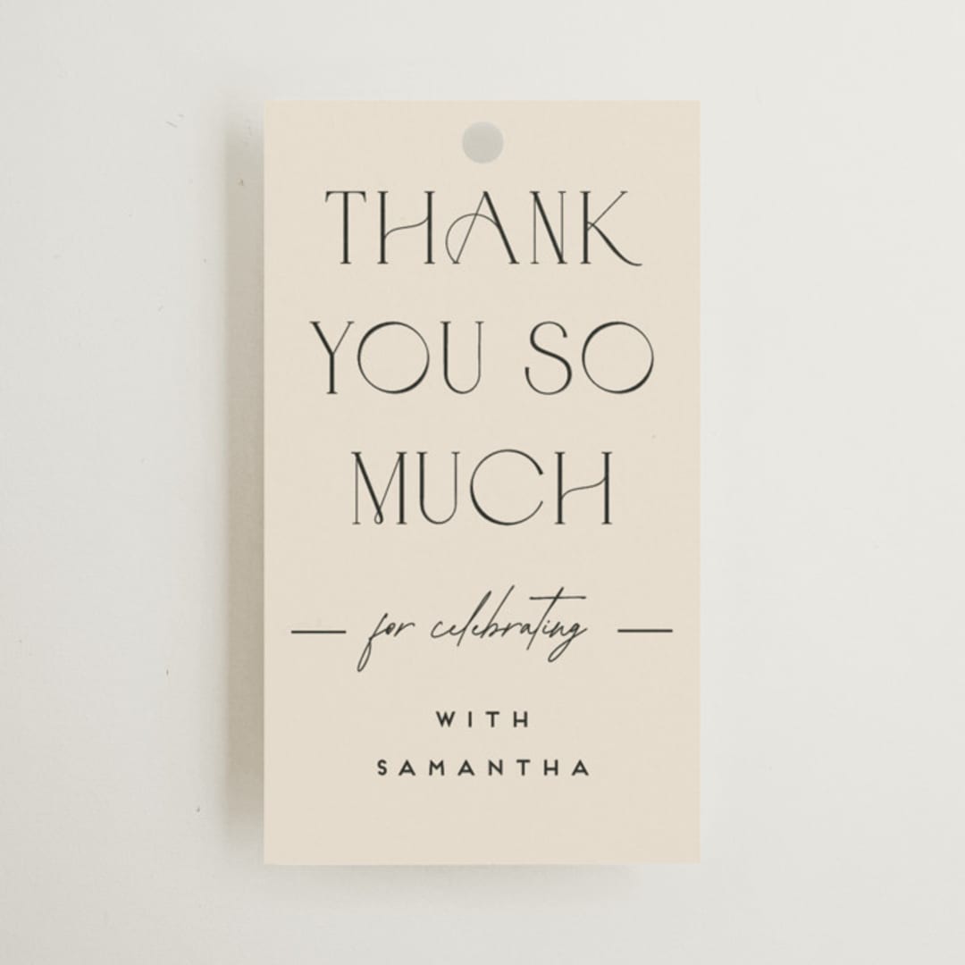 "Bridal Brunch" - Bridal Shower Favor Tags in Ecru by Erica Krystek - Front