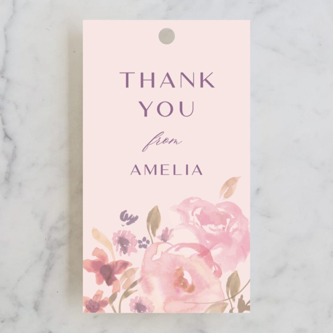 "Sweet Dreams" - Bridal Shower Favor Tags in Blush by Teju Reval - Front