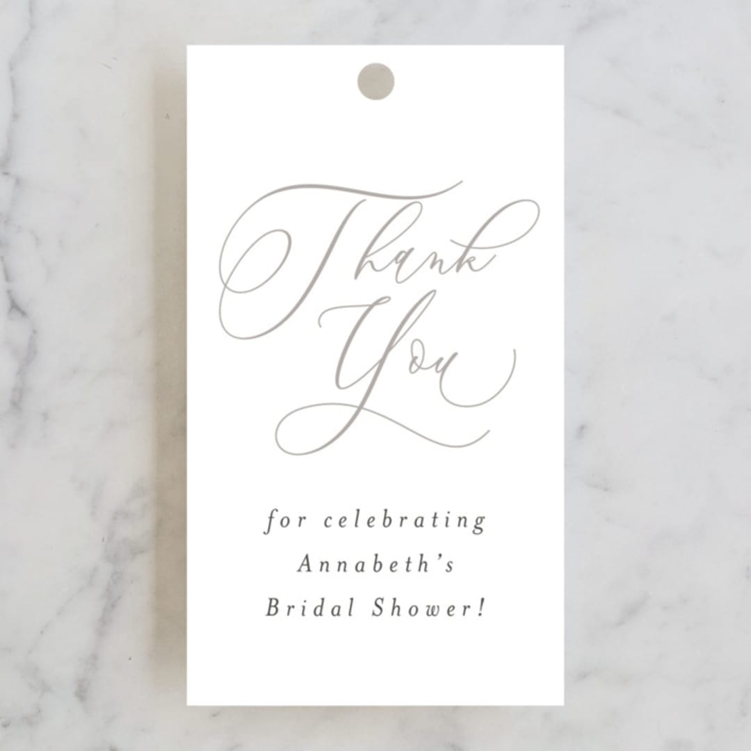 "Posh" - Bridal Shower Favor Tags in Waterlily by Melanie Kosuge - Front