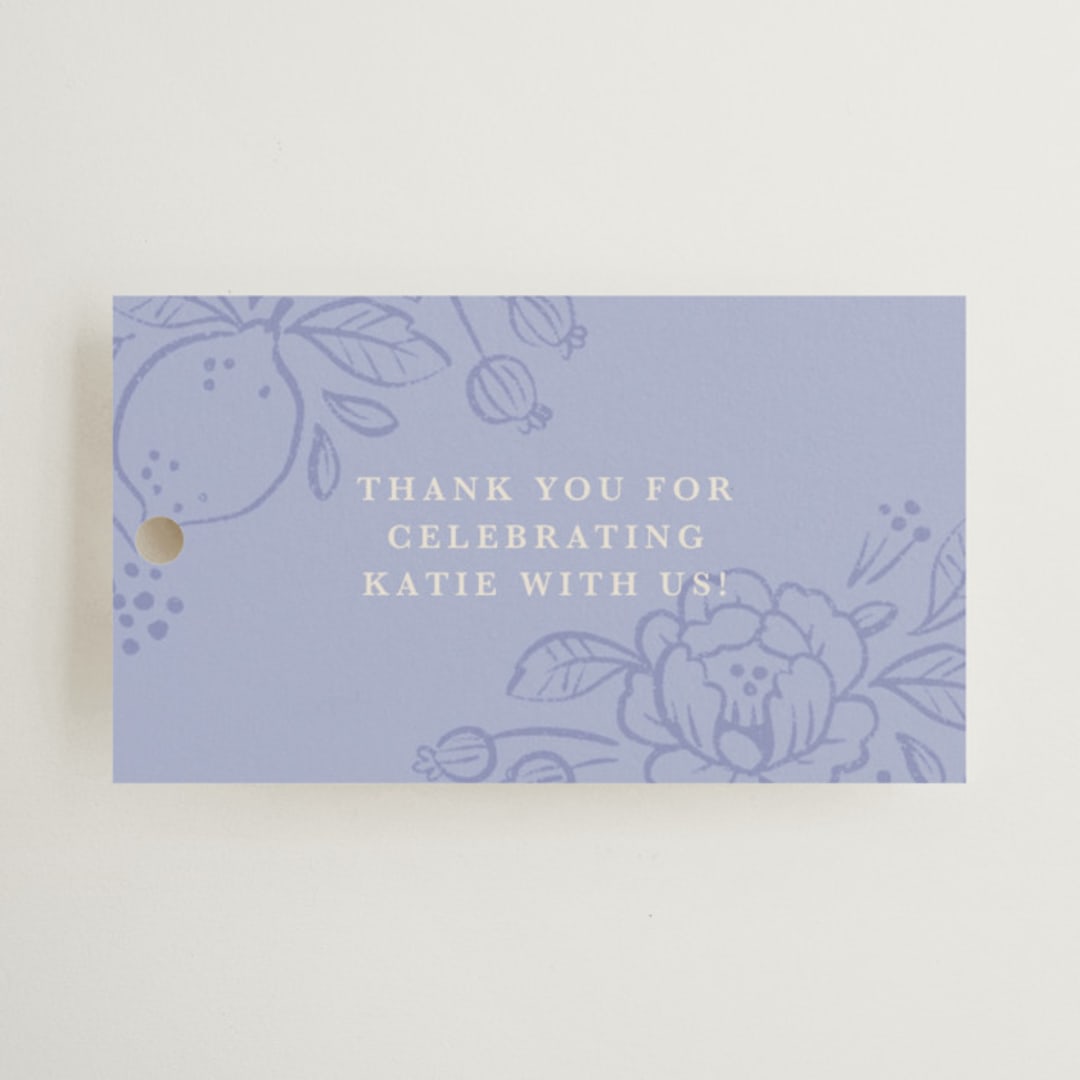"Love Birds" - Bridal Shower Favor Tags in Porcelain by Rebecca Smith - Front