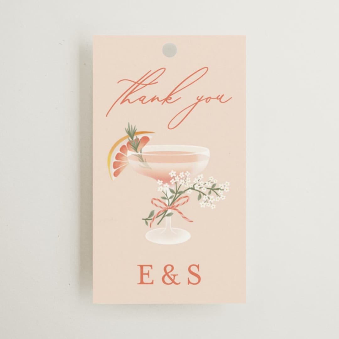 "pamplemousse" - Bridal Shower Favor Tags in Agrume by Jamie Alexander - Front