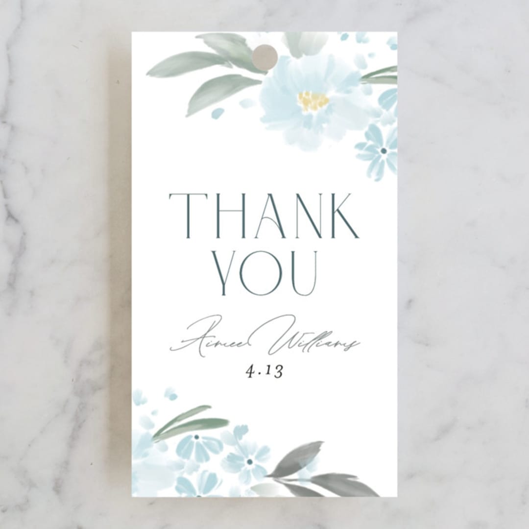 "Something Blue" - Bridal Shower Favor Tags in Bluebelle by Itsy Belle Studio - Front