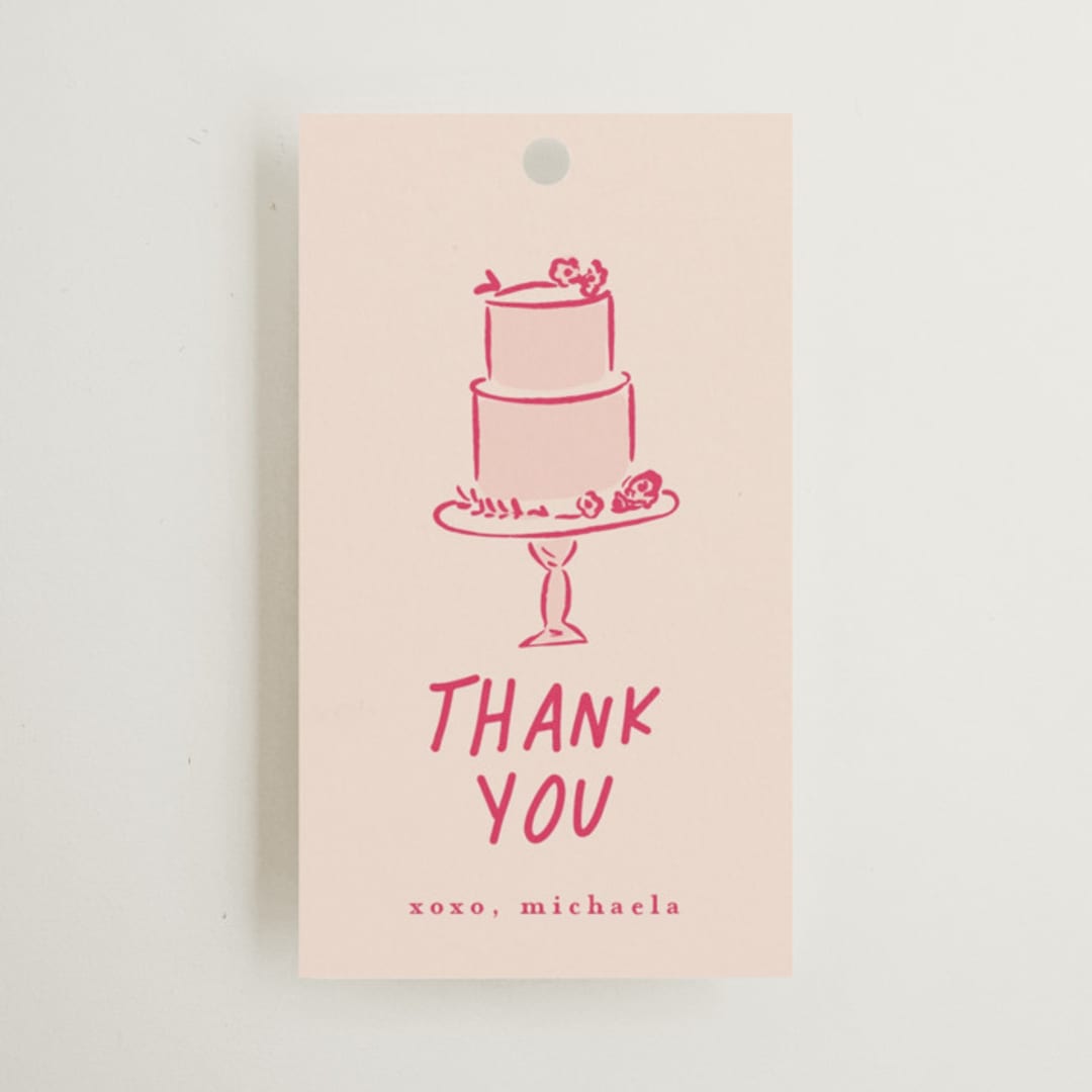 "atherina" - Bridal Shower Favor Tags in Creme by chocomocacino - Front