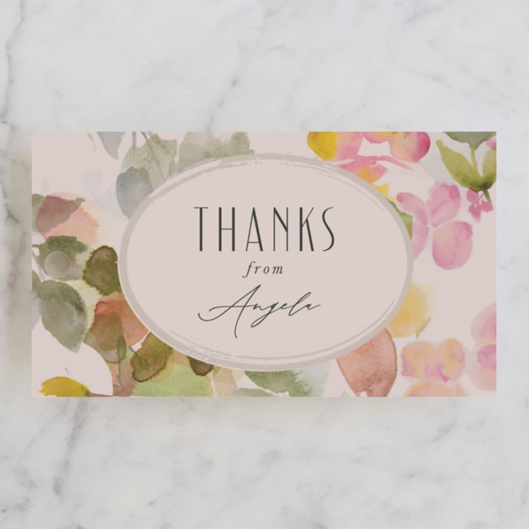 "floral jewels" - Bridal Shower Favor Tags in Wild Berry by Lori Wemple - Front