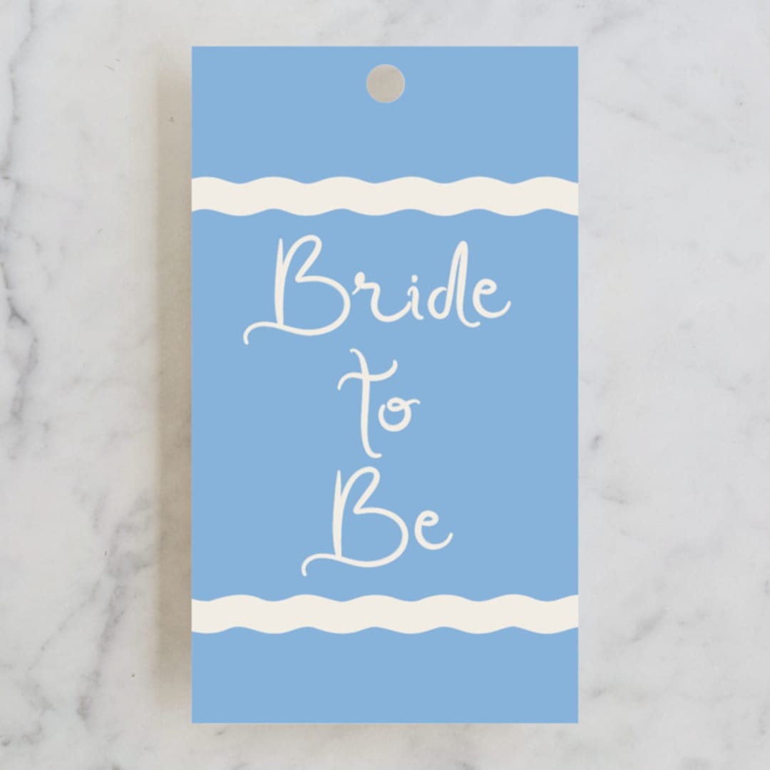 "Augusta" - Bridal Shower Favor Tags in Melon by Megan Davis - Front