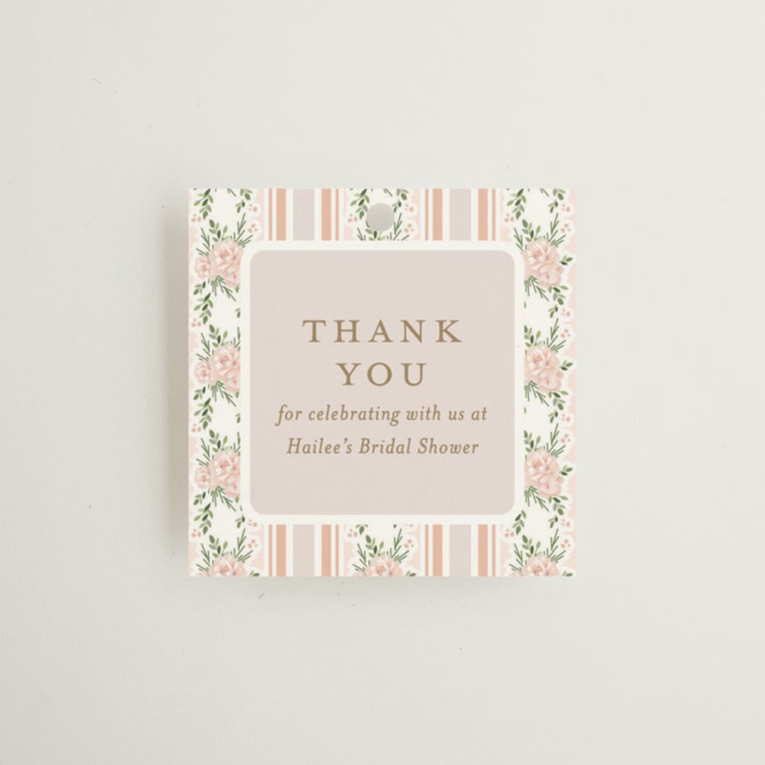 "Sweet Celebration" - Bridal Shower Favor Tags in Petal by Jennifer Postorino - Front