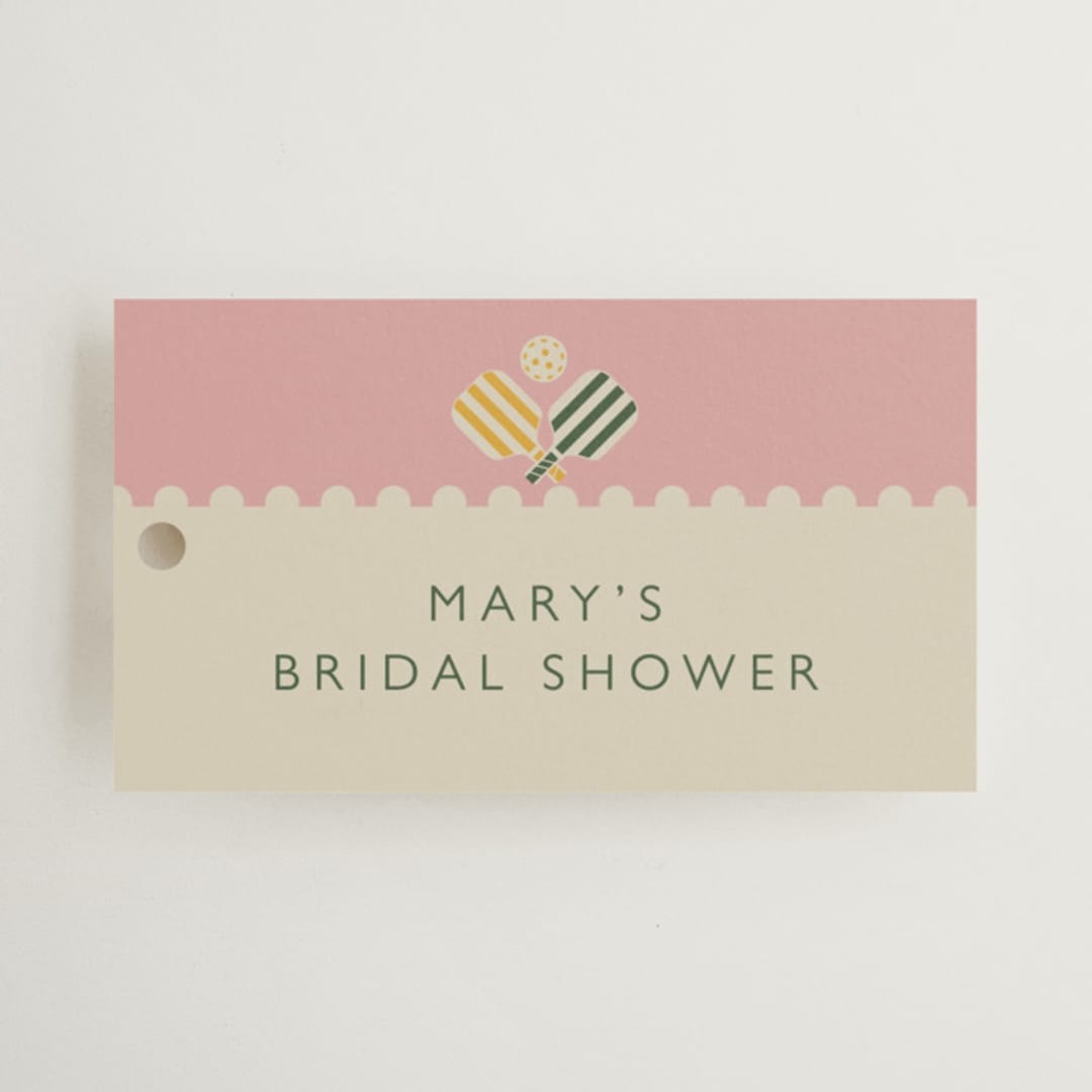 "Vintage Pickle" - Bridal Shower Favor Tags in Avocado by Vera Lim - Front
