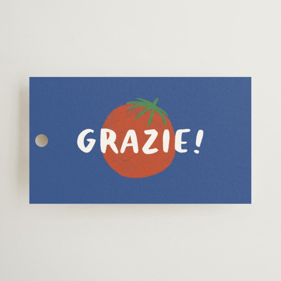 "Buon Appetito!" - Bridal Shower Favor Tags in Capri by Julia Starr - Front