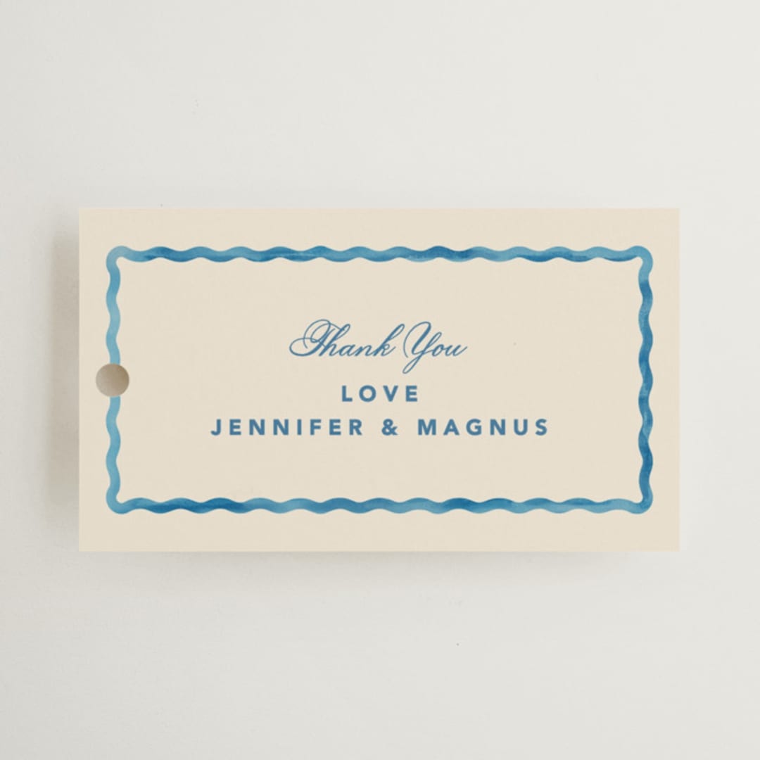 "Formal scallop" - Bridal Shower Favor Tags in Almalfi by Creo Study - Front