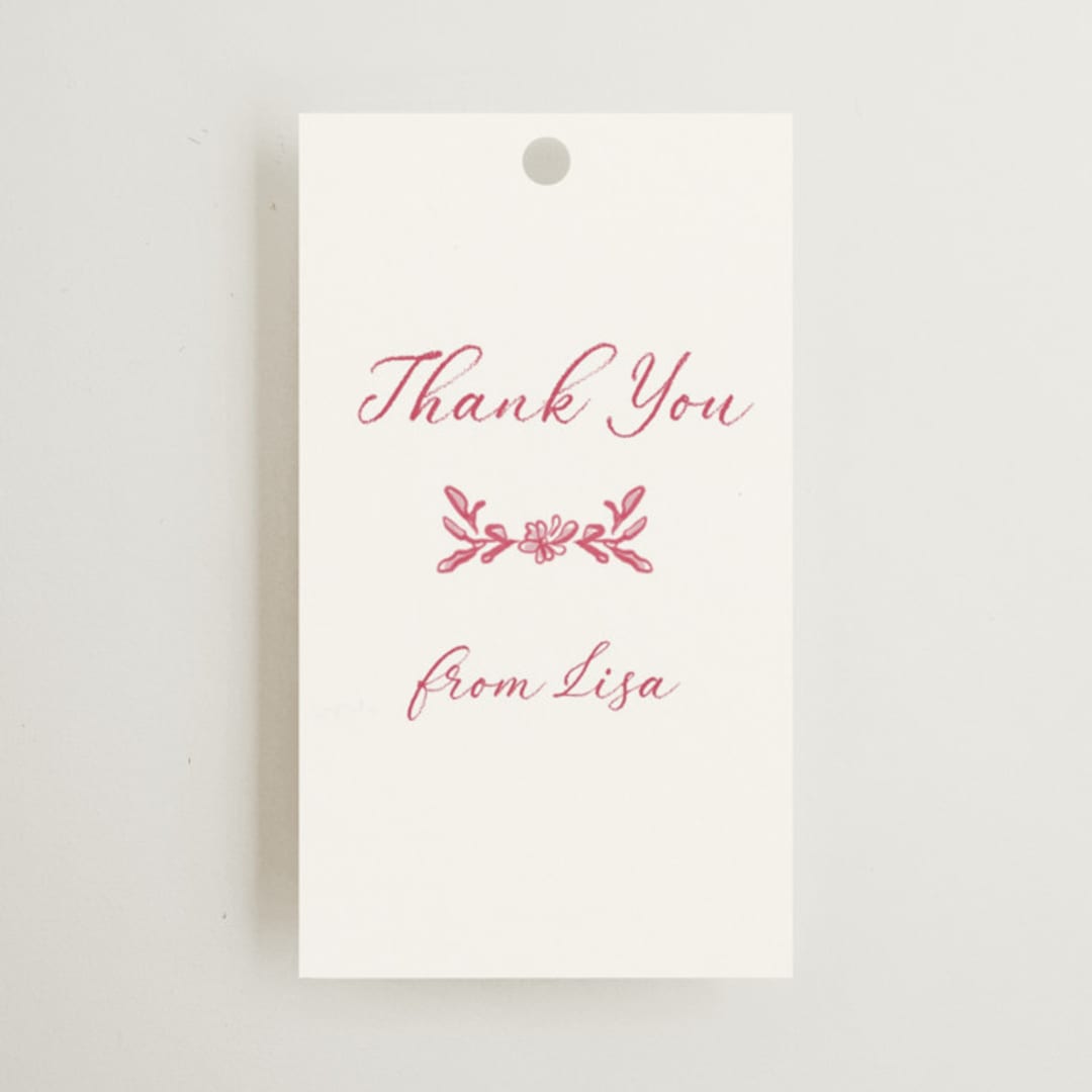 "Fun Cocktails" - Bridal Shower Favor Tags in Cranberry by Lucrecia Caporale - Front