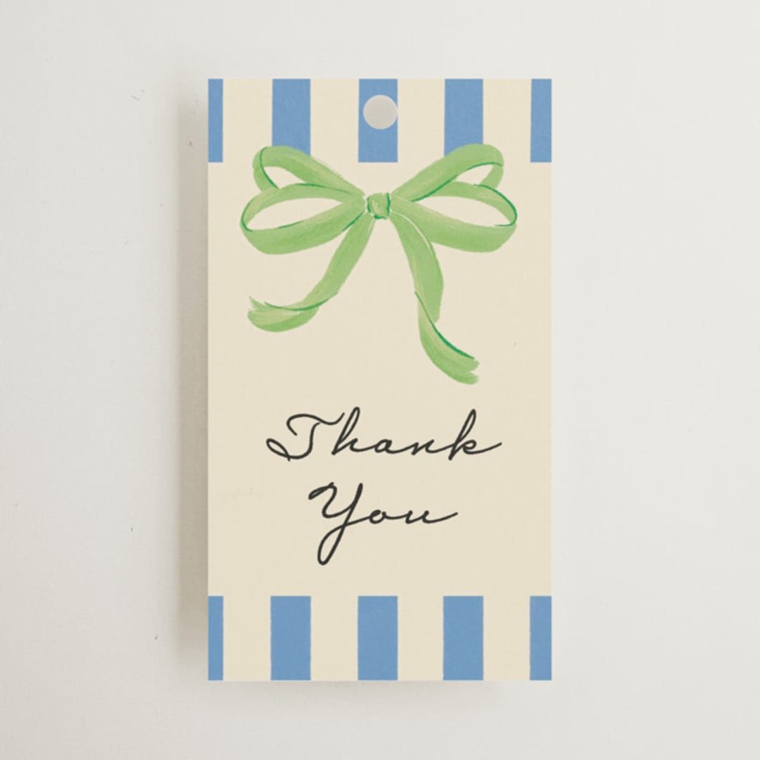 "Petit Pomodoro" - Bridal Shower Favor Tags in Lime by Jackie Crawford - Front