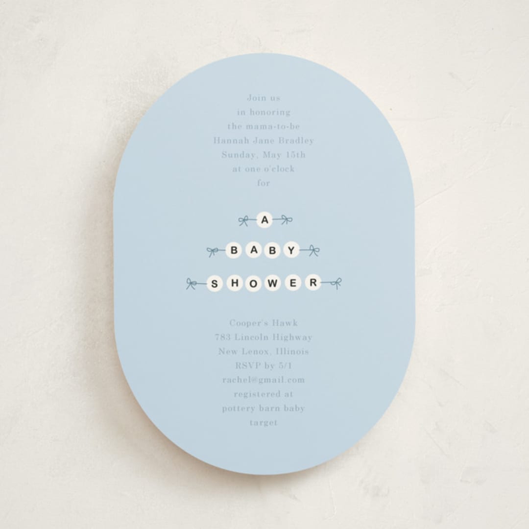 "Mom Era" - Baby Shower Invitations in Aqua by Baumbirdy - Front