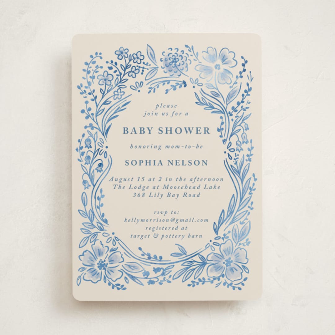 "Baby Frame" - Baby Shower Invitations in Frost by Petra Kern - Front