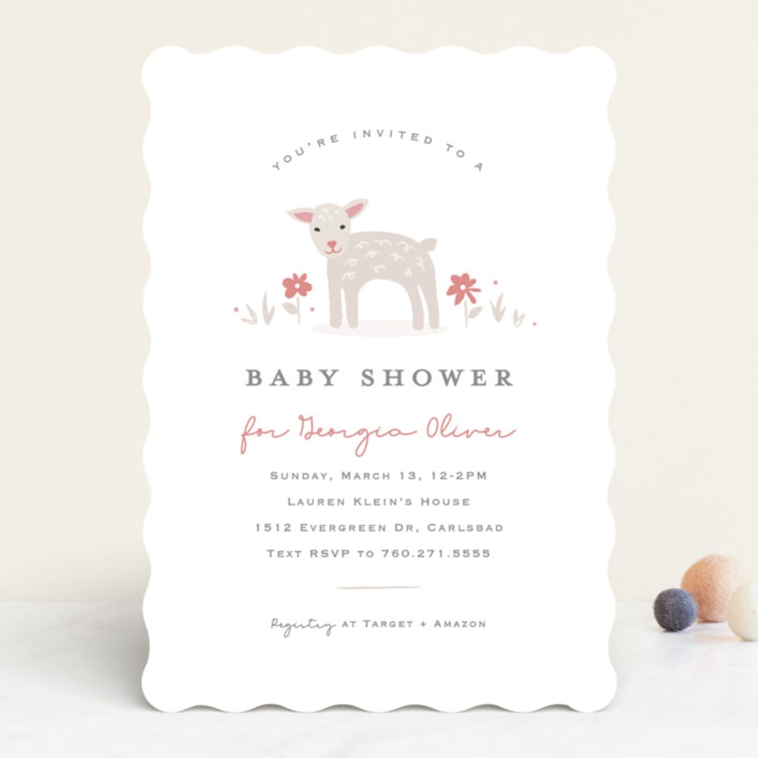 "Sweet Farm" - Baby Shower Invitations in Poppy by Carolyn MacLaren - Front