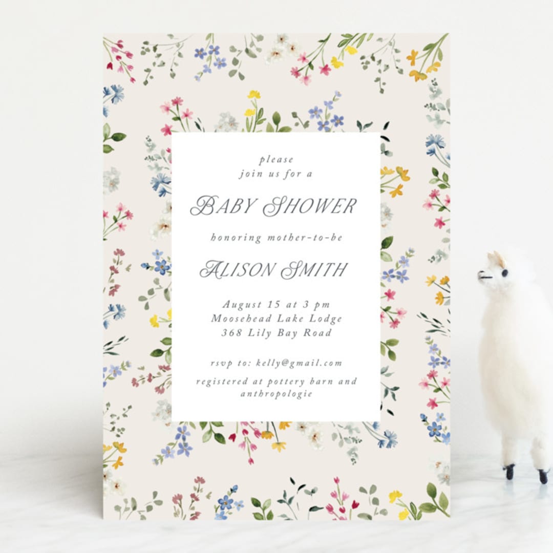 "belle" - Baby Shower Invitations in Meadow by Petra Kern - Front