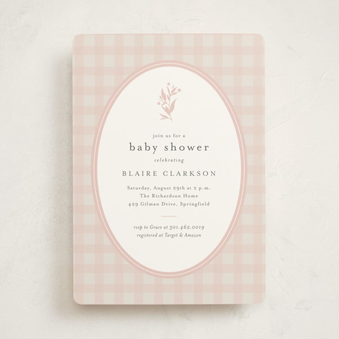 "Delicate Bloom" - Baby Shower Invitations in Ballet Slipper by Jessica Williams - Front