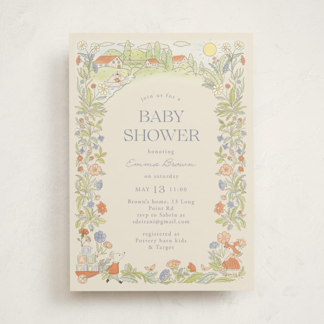 "Vintage magic town" - Baby Shower Invitations in Vanilla by Sabrin Deirani - Front