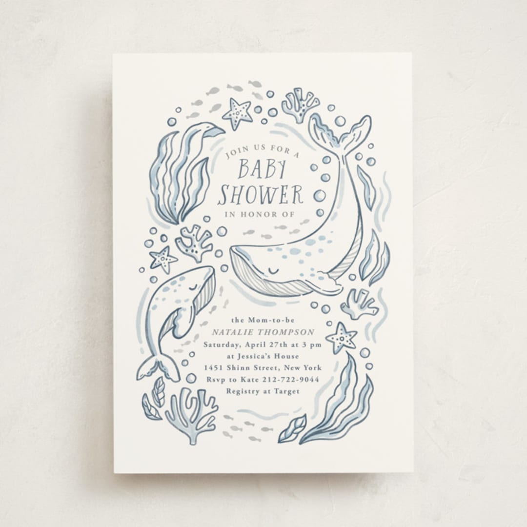 "Ocean Love" - Baby Shower Invitations in Ocean by Monika Torun - Front