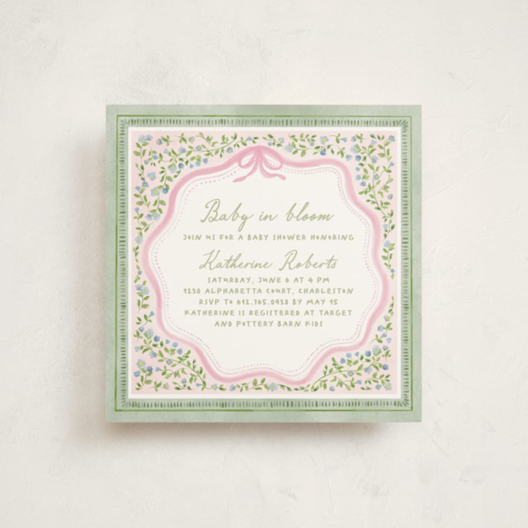 "Baby in bloom" - Baby Shower Invitations in Garden Glory by Creo Study - Front