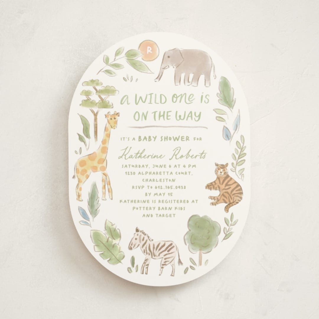 "A wild one" - Baby Shower Invitations in Jungle by Creo Study - Front