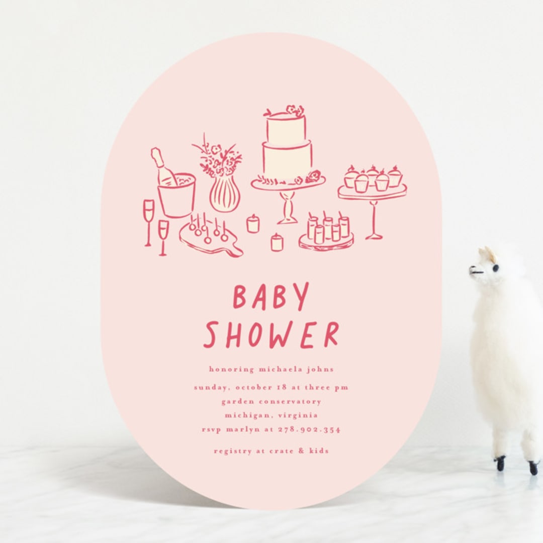 "atherina" - Baby Shower Invitations in Creme by chocomocacino - Front