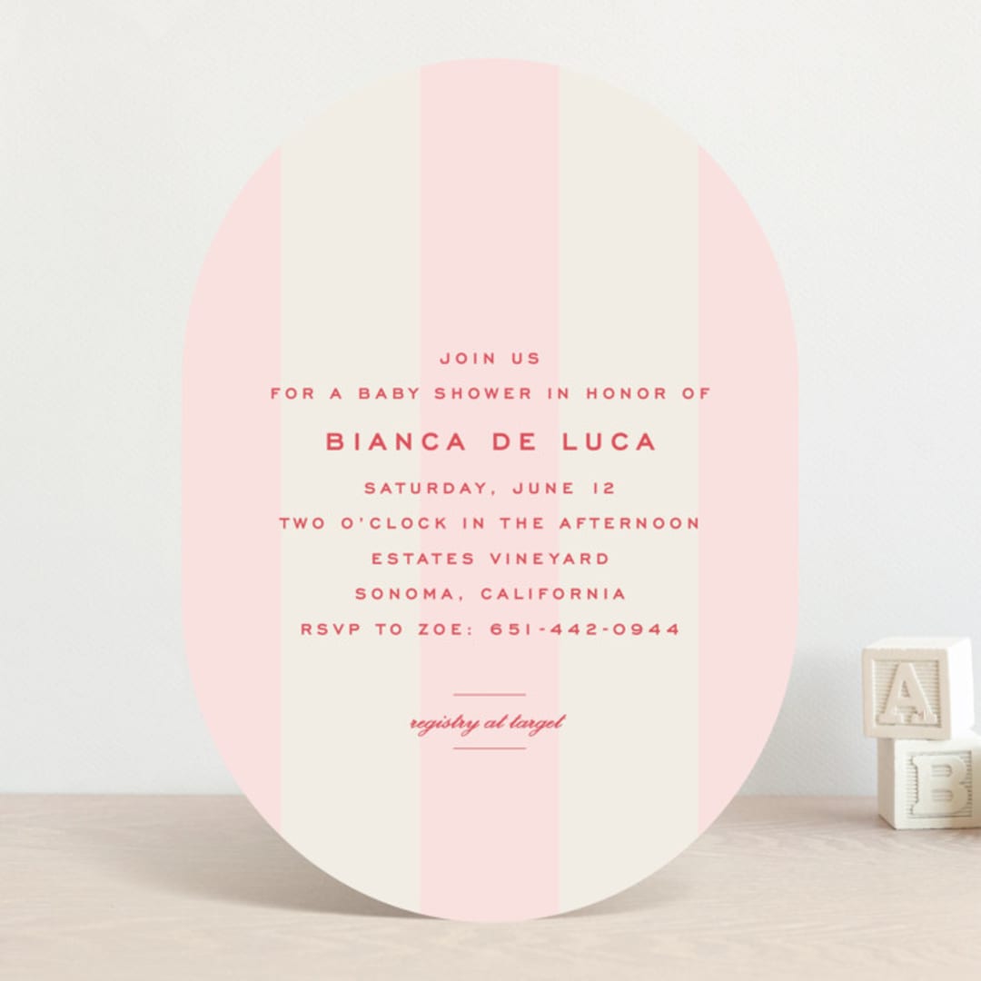 "Campania" - Baby Shower Invitations in Fragola by Megan Davis - Front