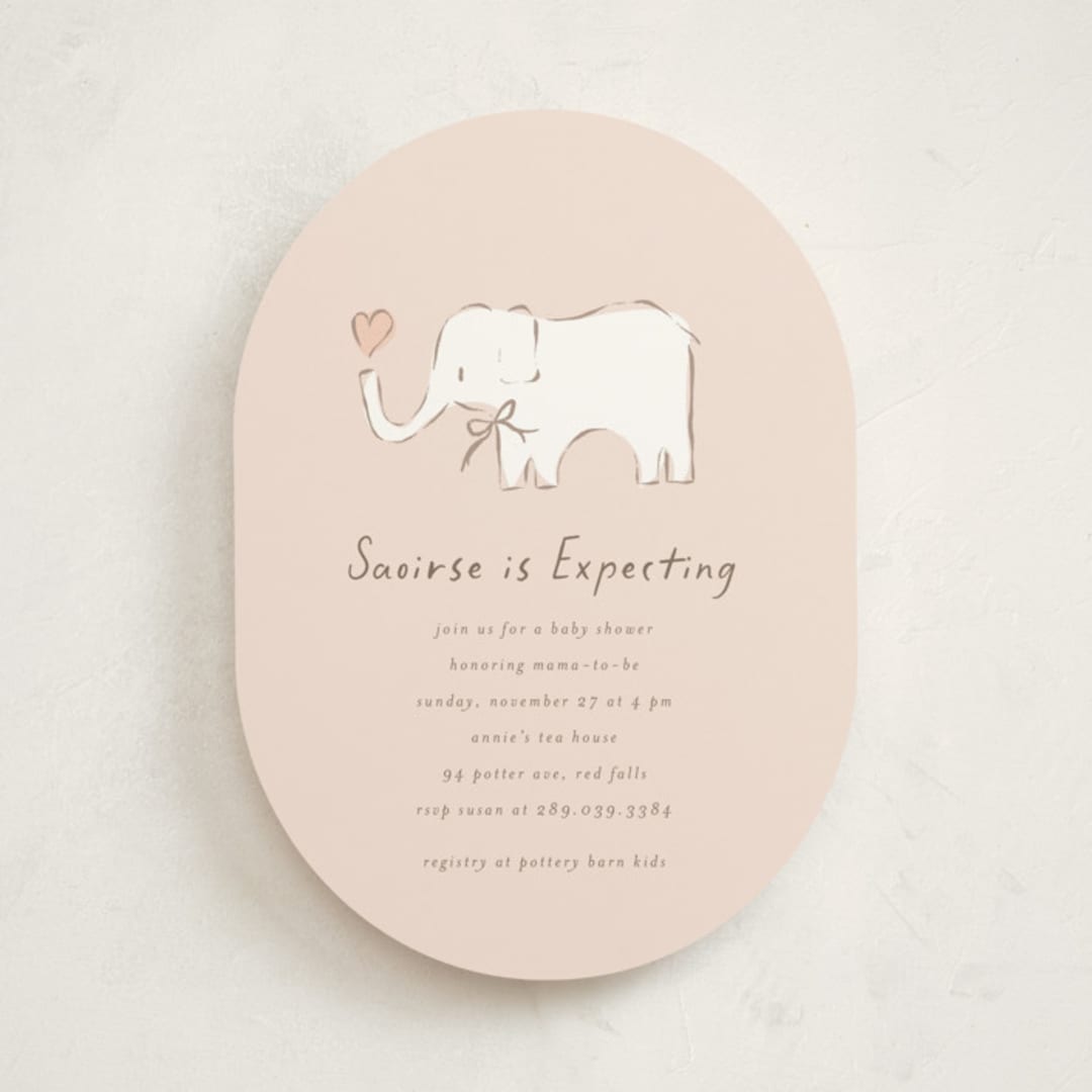 "bananella" - Baby Shower Invitations in Taupe by chocomocacino - Front