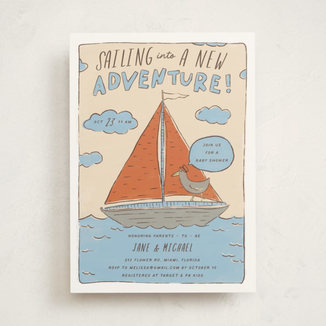 "Sail Ahoy" - Baby Shower Invitations in Buoy by Vera Lim - Front