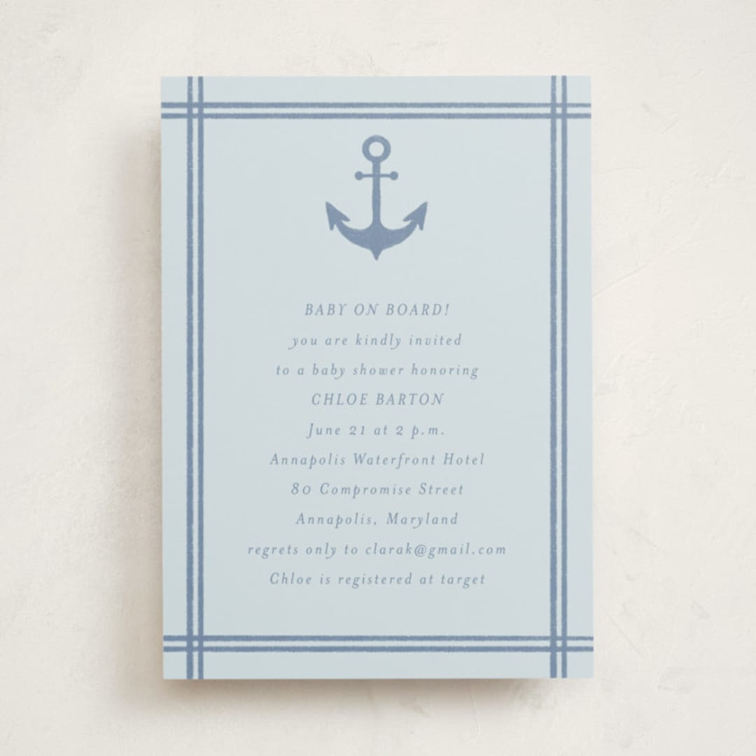 "Ahoy" - Baby Shower Invitations in Sea by Brynne Foster - Front