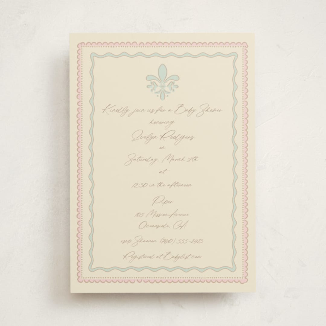 "Precious" - Baby Shower Invitations in Mint by Tina Faselli - Front