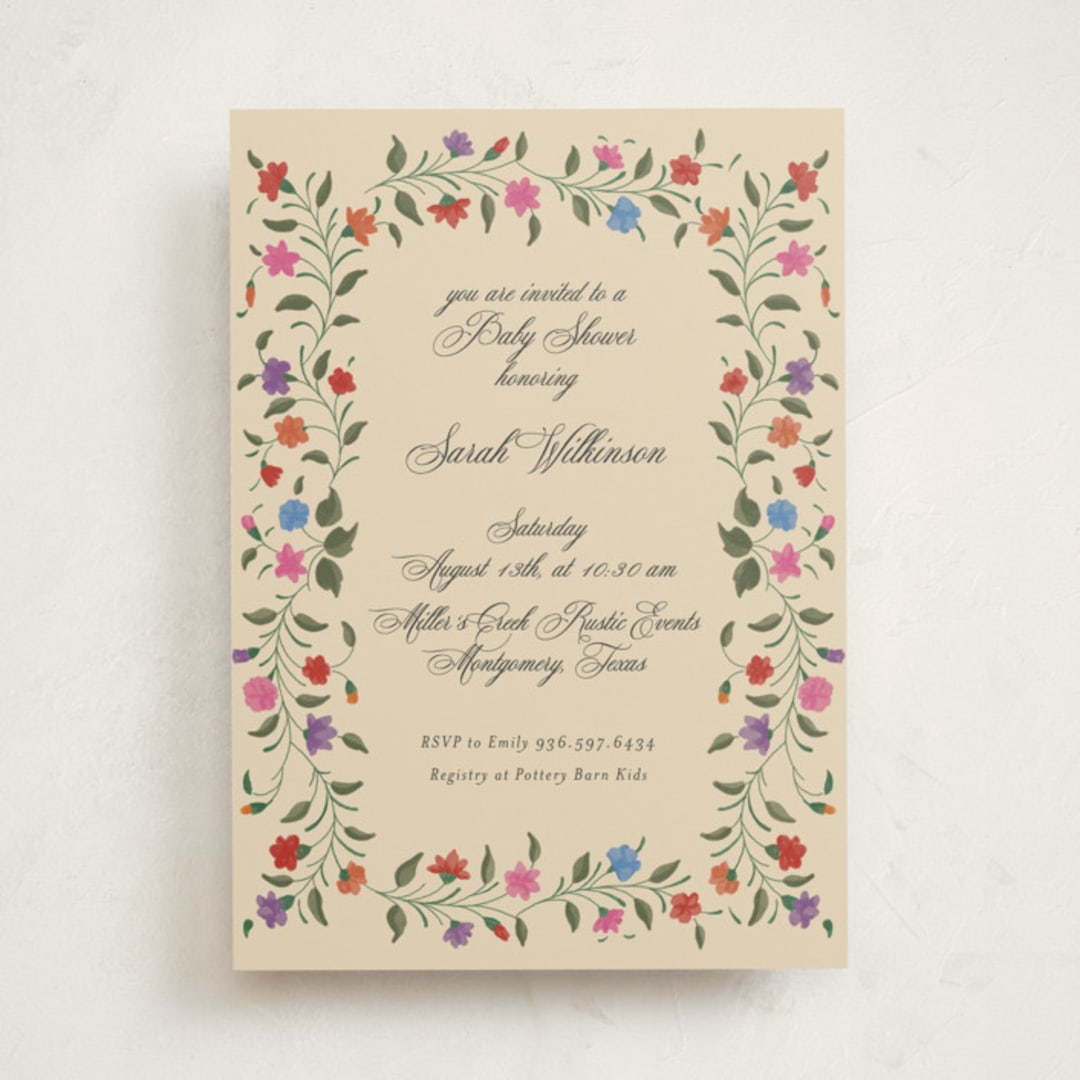 "Rotan" - Baby Shower Invitations in Summer by Deynaaz Daraei - Front