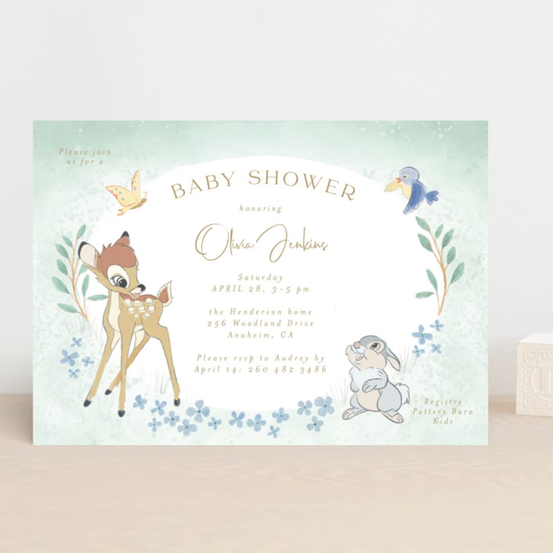 "Disney's Bambi Forest" - Baby Shower Invitations in Forest by frau brandt - Front