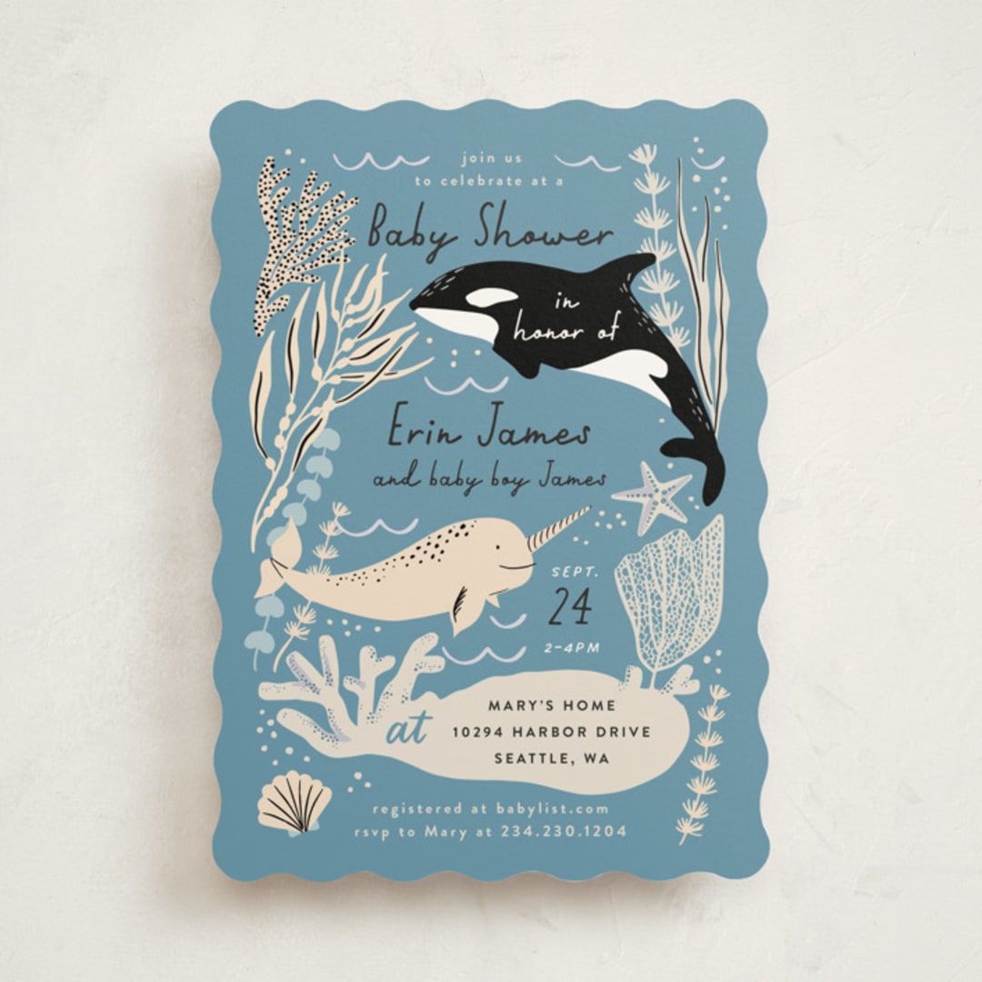"Under the Sea Creatures" - Baby Shower Invitations in Ocean by Alethea and Ruth - Front
