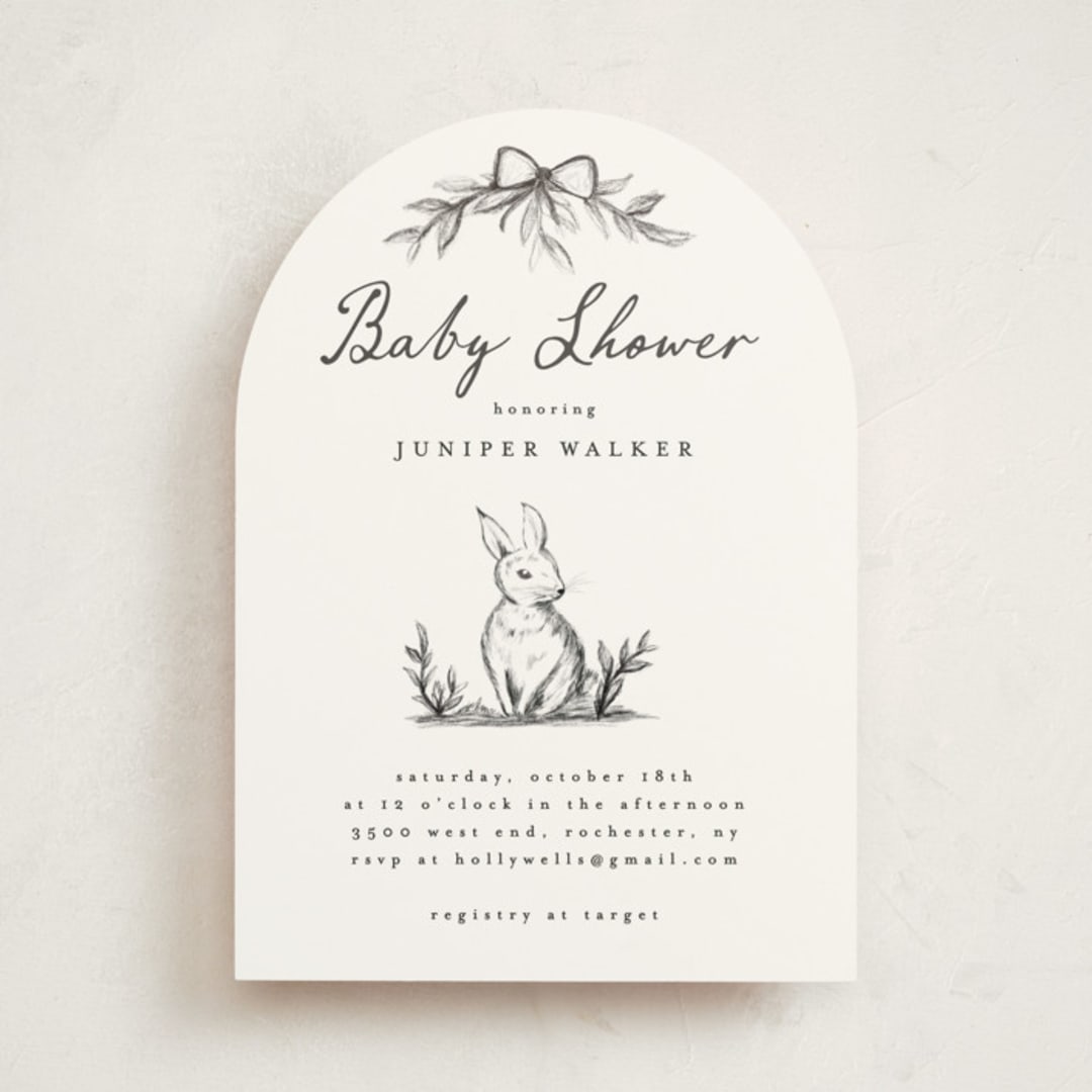 "Story time" - Baby Shower Invitations in Graphite by Maja Cunningham - Front