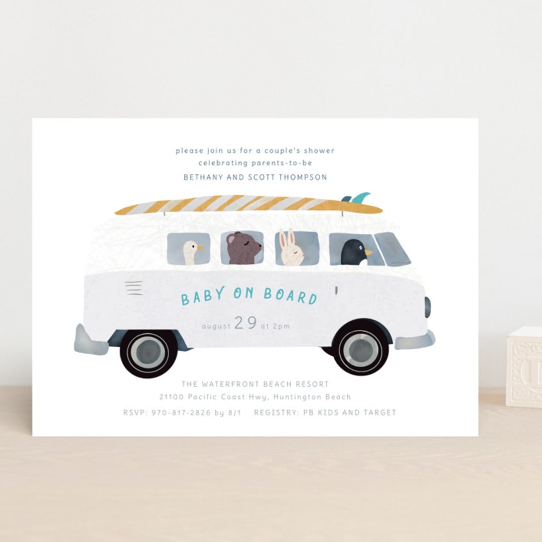 "Baby on Board" - Baby Shower Invitations in Sun by Jenna Holcomb - Front
