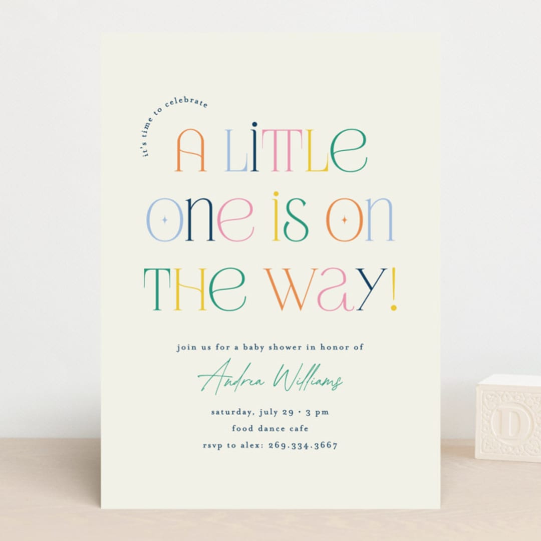 "A Little One" - Baby Shower Invitations in Garden by Pixel and Hank - Front