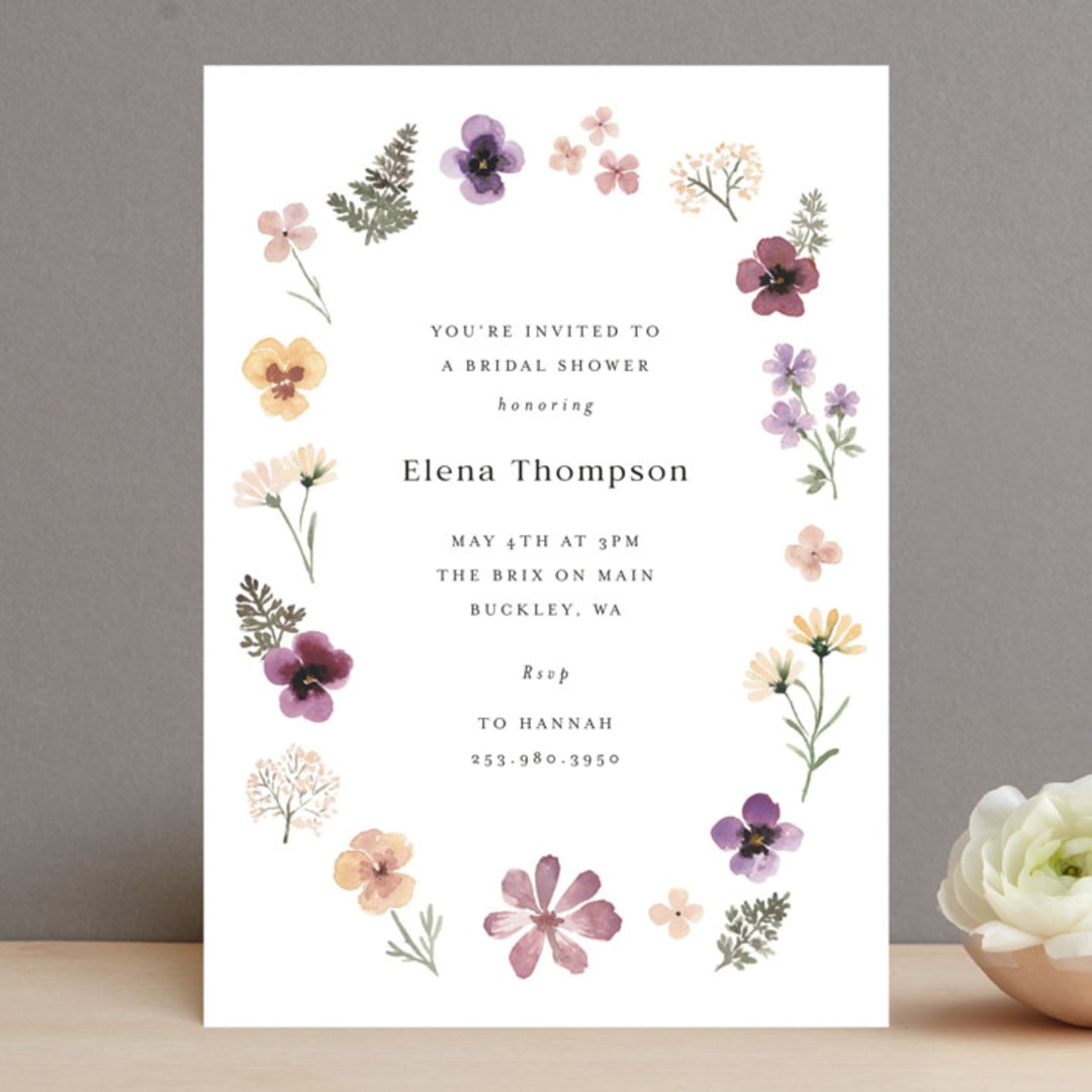 "Beijos" - Bridal Shower Invitations in Flat by Itsy Belle Studio - Front