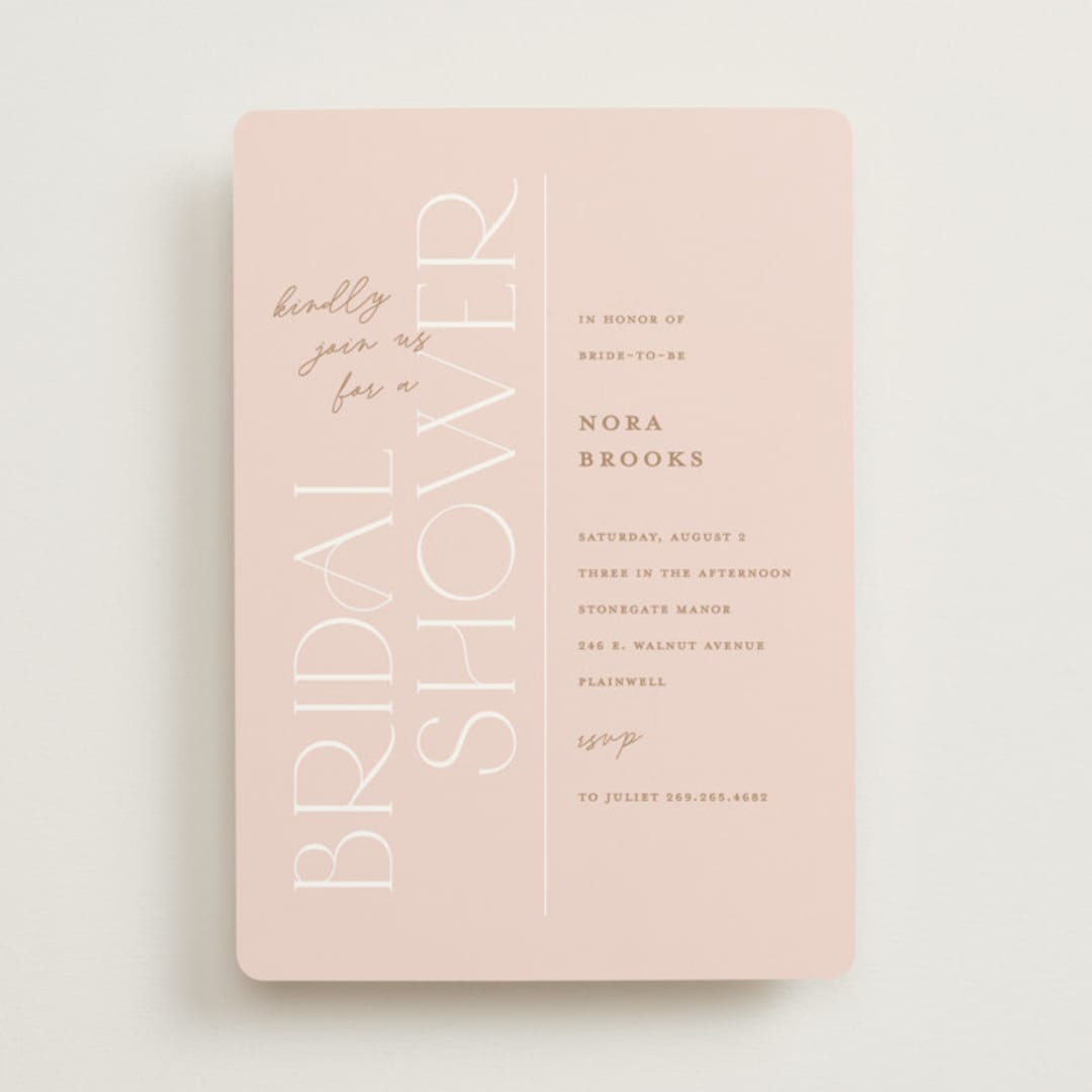 "Pretty in Pink" - Bridal Shower Invitations in Wildflower by Pixel and Hank - Front