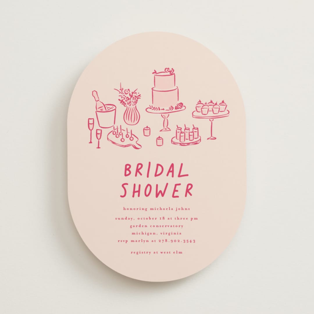 "atherina" - Bridal Shower Invitations in Creme by chocomocacino - Front