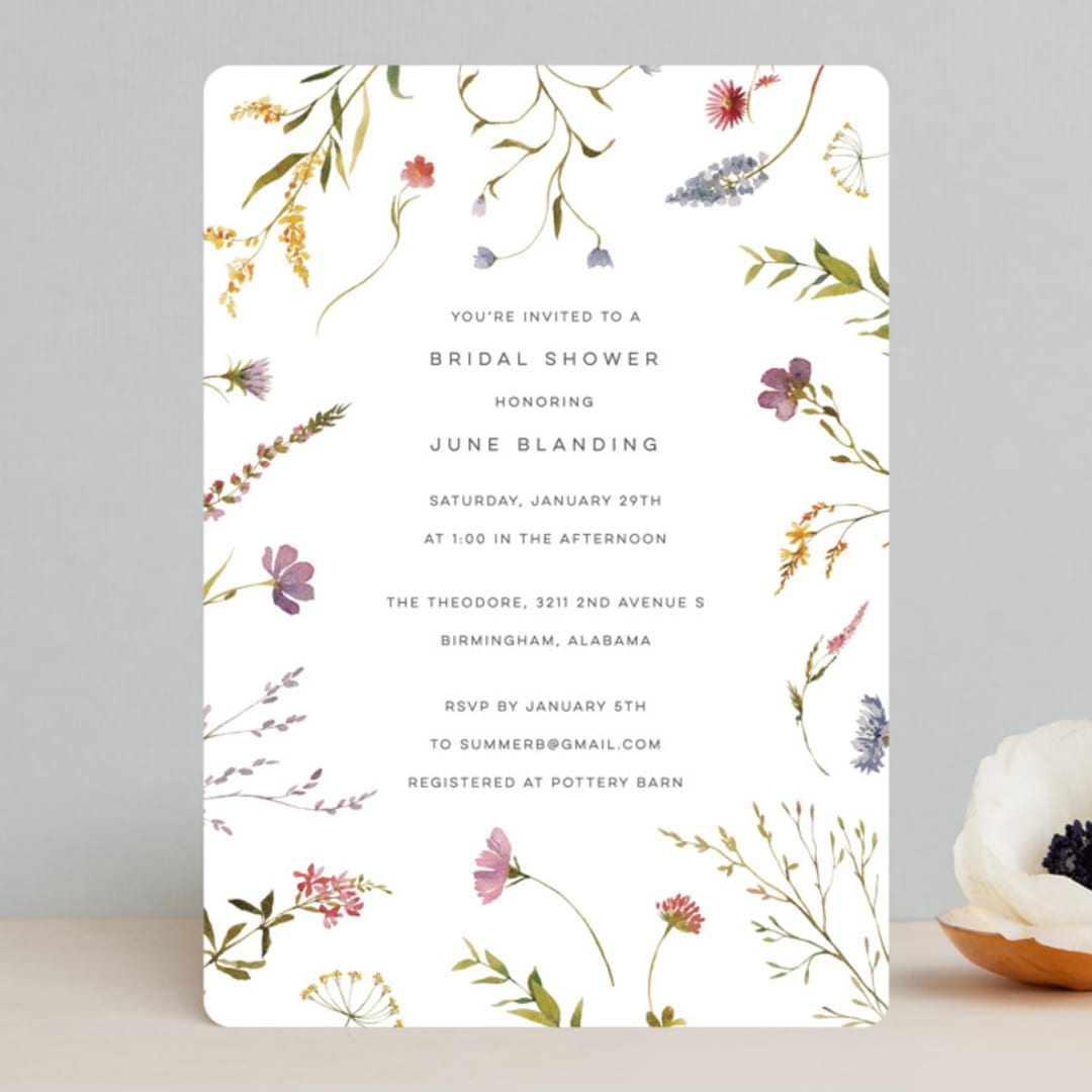 "Untied" - Bridal Shower Invitations in Sherbert by Erin Hodges - Front