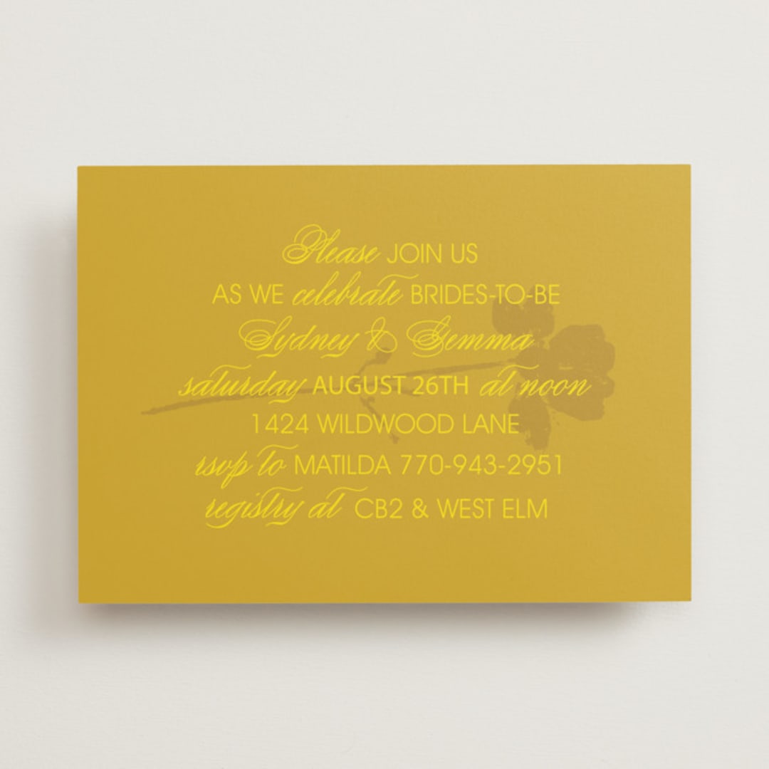 "Bloom" - Bridal Shower Invitations in Island Citrus by Morgan Kendall - Front