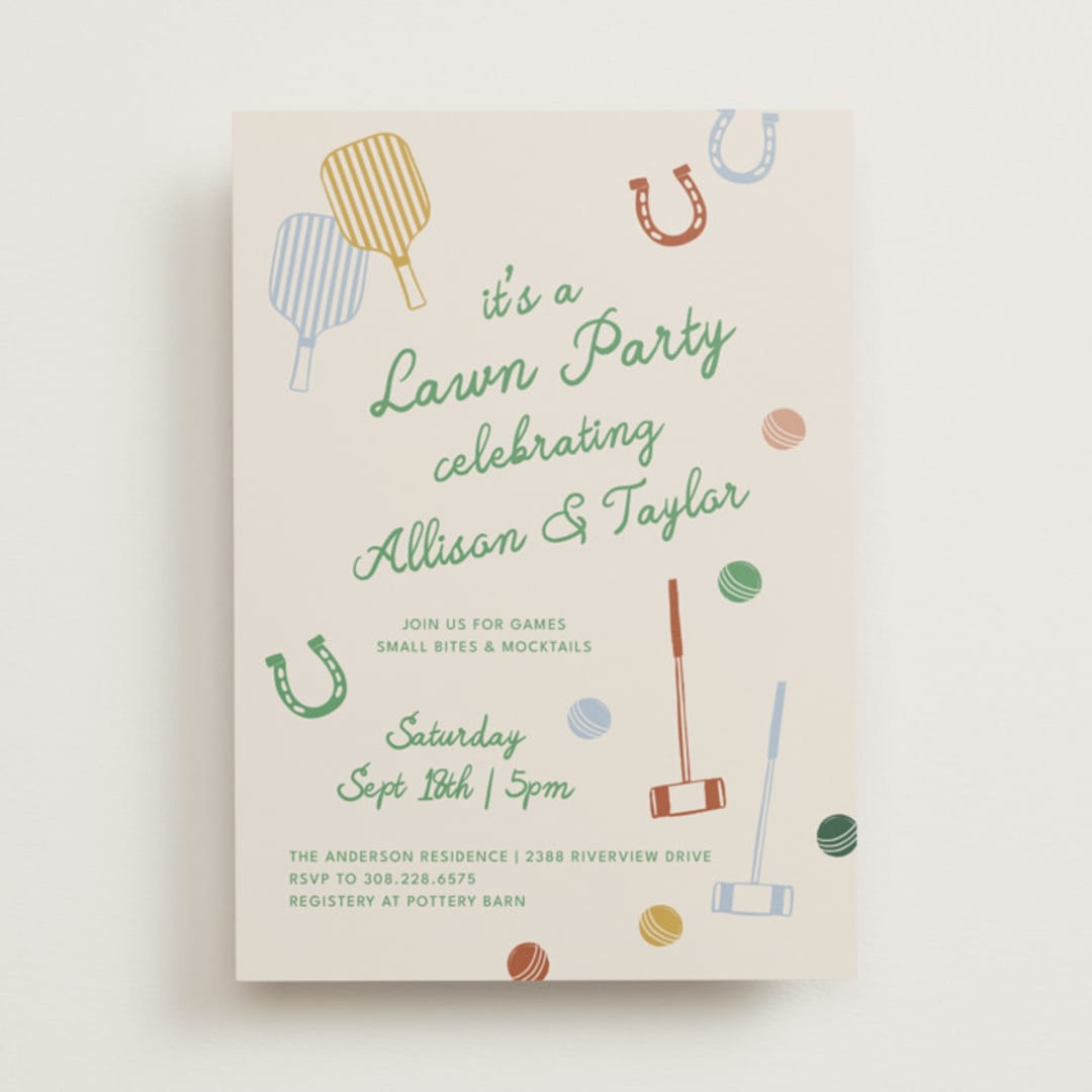 "Lawn Party" - Bridal Shower Invitations in Picnic by Kelly Watkins - Front