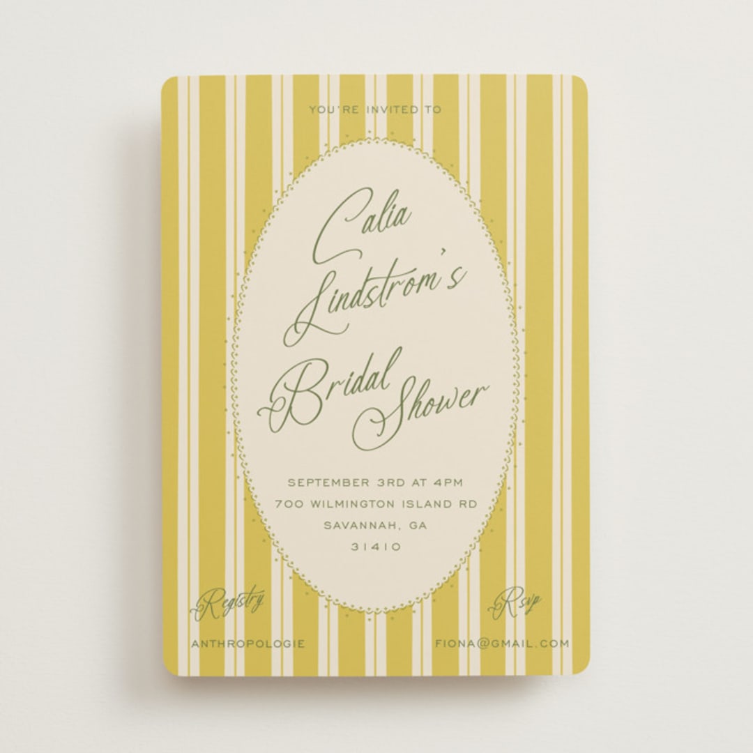 "Calia " - Bridal Shower Invitations in Caribbean Citrus by Ani Somi - Front