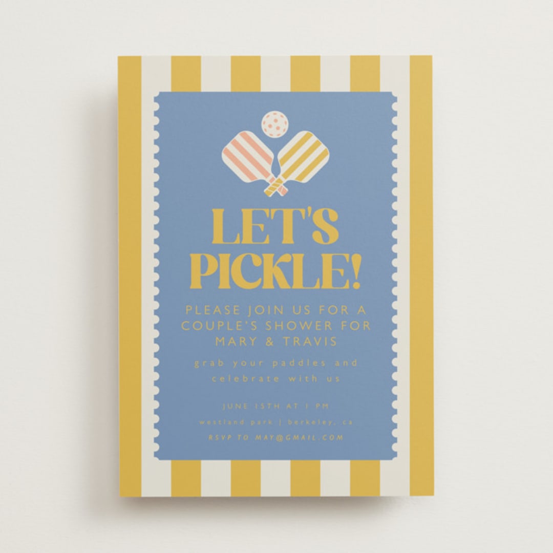 "Vintage Pickle" - Bridal Shower Invitations in Sunflower by Vera Lim - Front