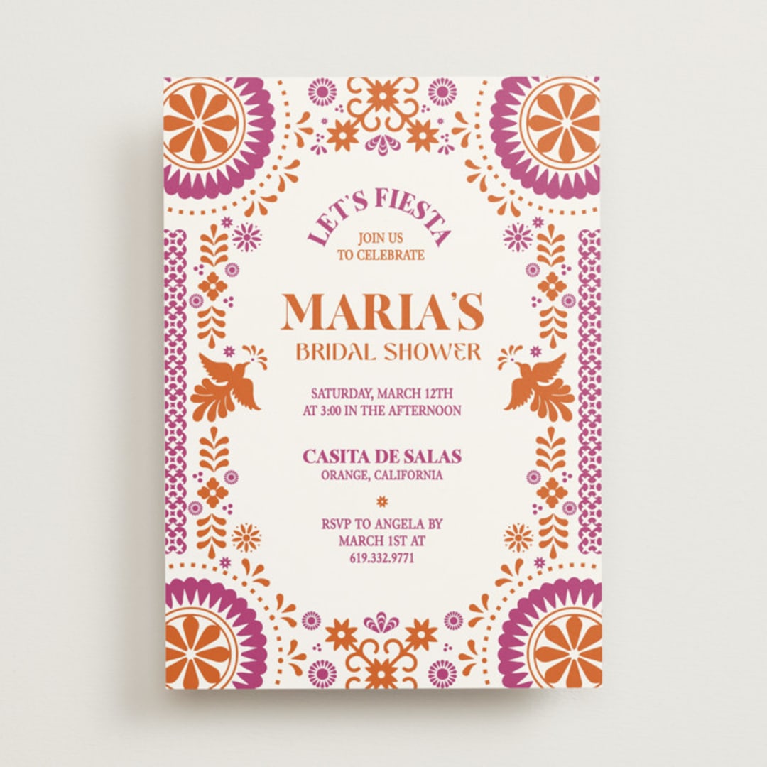 "Let's Fiesta" - Bridal Shower Invitations in Gumdrop by Eva Tadros - Front