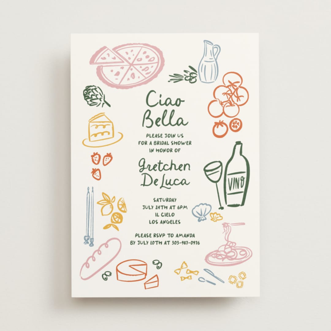 "That's Amore." - Bridal Shower Invitations in Basil by Jenna Holcomb - Front