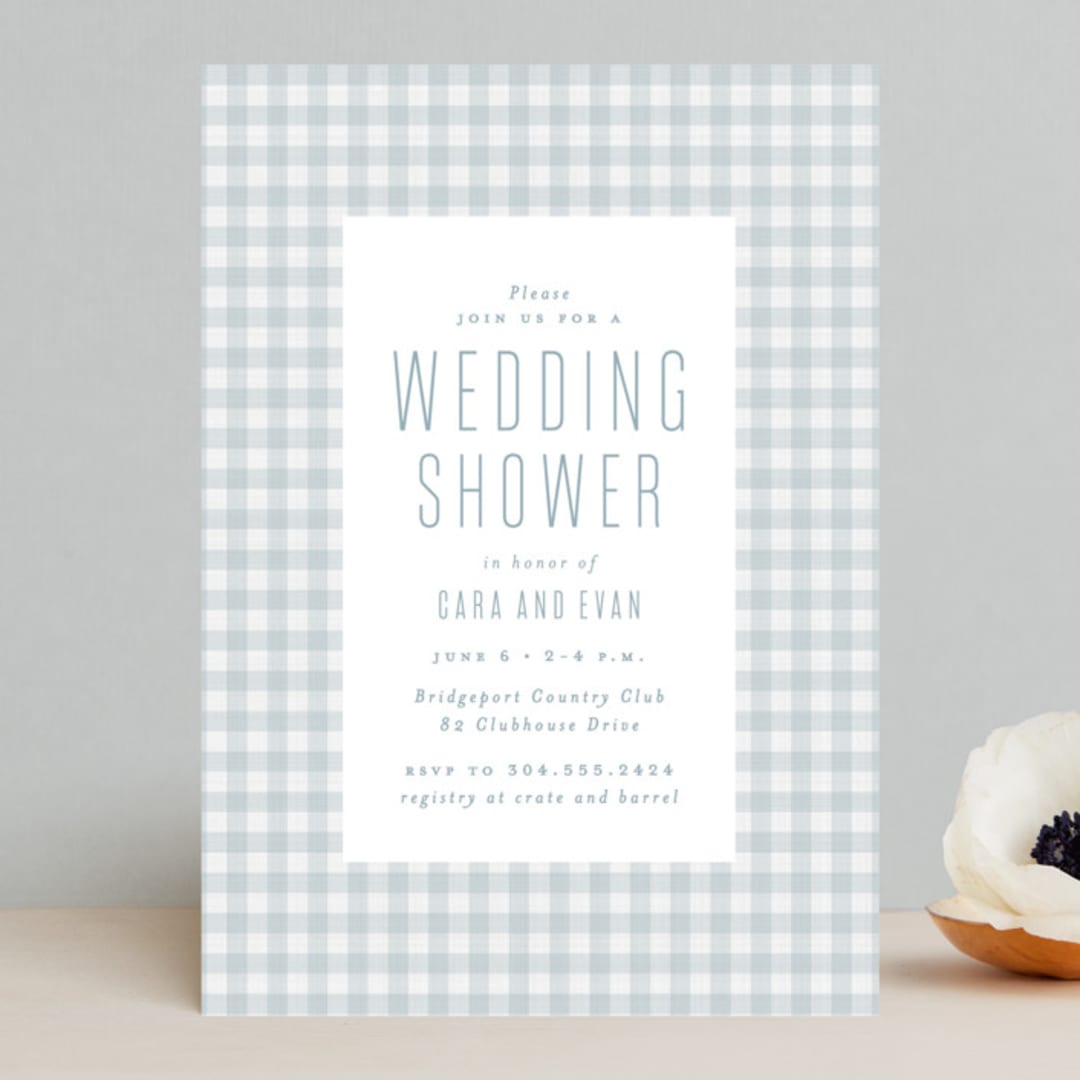 "Charming" - Bridal Shower Invitations in Sky by Lea Delaveris - Front
