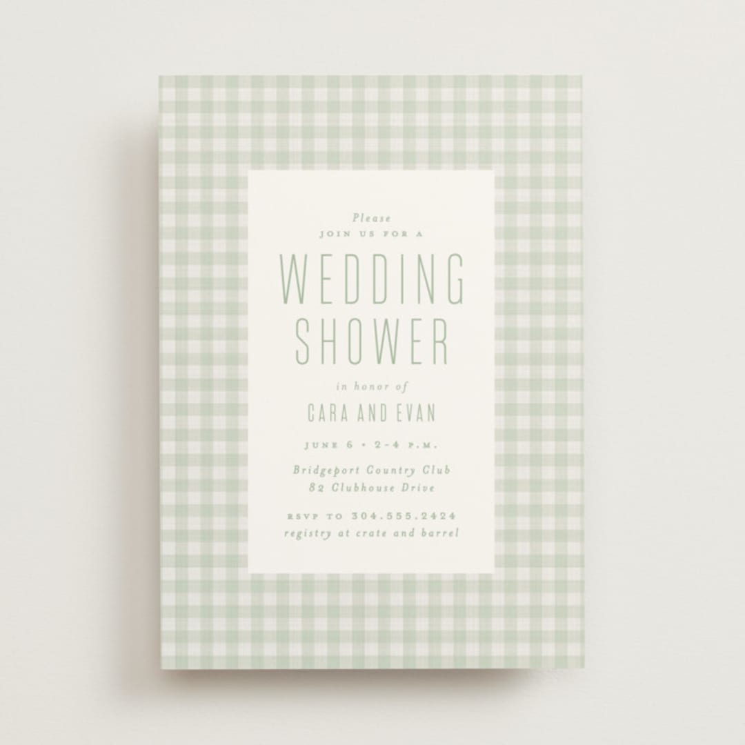 "Charming" - Bridal Shower Invitations in Mint by Lea Delaveris - Front