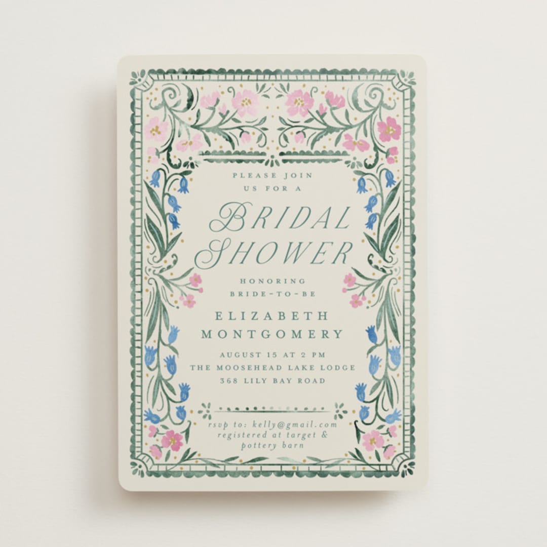 "Book Cover" - Bridal Shower Invitations in Evergreen by Petra Kern - Front